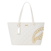 SPRAYGROUND® TOTE RIVIERA LE BLANC GOLD CHAIN SHARK TOTE