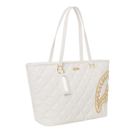 SPRAYGROUND® TOTE RIVIERA LE BLANC GOLD CHAIN SHARK TOTE