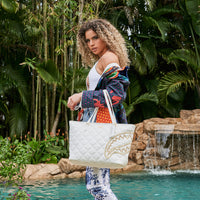 SPRAYGROUND® TOTE RIVIERA LE BLANC GOLD CHAIN SHARK TOTE