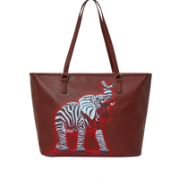 SPRAYGROUND® TOTE ZEBRA ELEPHANT RON ENGLISH COLLAB TOTE