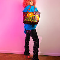 SPRAYGROUND® TOTE SUNFLOWER GRIN RON ENGLISH COLLAB TOTE