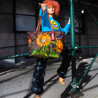 SPRAYGROUND® TOTE SUNFLOWER GRIN RON ENGLISH COLLAB TOTE