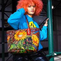 SPRAYGROUND® TOTE SUNFLOWER GRIN RON ENGLISH COLLAB TOTE