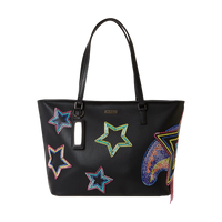 SPRAYGROUND® TOTE STAR RACER A.I.7 SANDFLOWER COLLAB BEADED TOTE