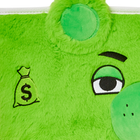 SPRAYGROUND® TOTE PLUSH MONEYBEAR TOTE (GREEN)