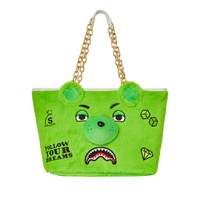 SPRAYGROUND® TOTE PLUSH MONEYBEAR TOTE (GREEN)