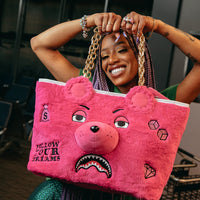 SPRAYGROUND® TOTE PLUSH MONEYBEAR TOTE (PINK)