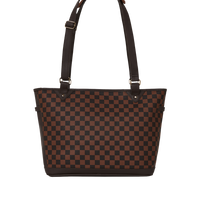 SPRAYGROUND® TOTE SPECIAL OPS BROWN CHECKERED TOTE