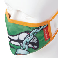 SPRAYGROUND® FASHION MASK ADULT TMNT: MICHELANGELO SHARK FORM FITTING FACE-COVERING