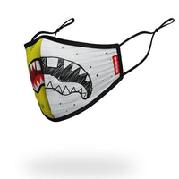 SPRAYGROUND® FASHION MASK ADULT DOODLEBOB SPLIT SHARK FORM FITTING FACE-COVERING