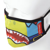 SPRAYGROUND® FASHION MASK ADULT SPONGEBOB OG SHARK FORM FITTING FACE-COVERING