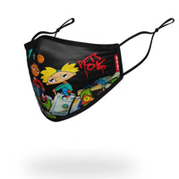 SPRAYGROUND® FASHION MASK ADULT HEY ARNOLD MONEY STACKS FORM FITTING FACE-COVERING