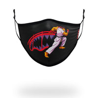 SPRAYGROUND® FASHION MASK ADULT STREET FIGHTER RYU SHARK FORM FITTING FACE-COVERING