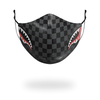 SPRAYGROUND® FASHION MASK SHARKS IN PARIS (GRAY) VEGAN LEATHER FACE MASK