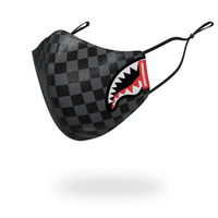 SPRAYGROUND® FASHION MASK SHARKS IN PARIS (GRAY) VEGAN LEATHER FACE MASK