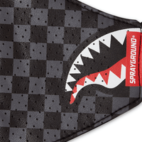 SPRAYGROUND® FASHION MASK SHARKS IN PARIS (GRAY) VEGAN LEATHER FACE MASK