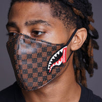 SPRAYGROUND® FASHION MASK SHARKS IN PARIS VEGAN LEATHER FACE MASK