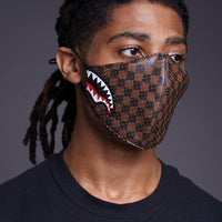 SPRAYGROUND® FASHION MASK SHARKS IN PARIS VEGAN LEATHER FACE MASK