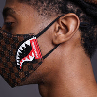 SPRAYGROUND® FASHION MASK SHARKS IN PARIS VEGAN LEATHER FACE MASK