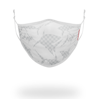 SPRAYGROUND® FACE MASK SHARK CHECK (WHITE) FACE MASK