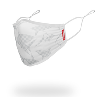 SPRAYGROUND® FACE MASK SHARK CHECK (WHITE) FACE MASK