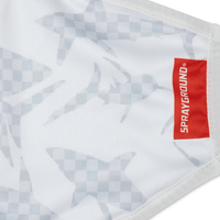 SPRAYGROUND® FACE MASK SHARK CHECK (WHITE) FACE MASK