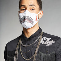 SPRAYGROUND® FACE MASK CLEARCUT FACE MASK (WHITE)