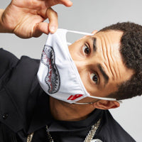 SPRAYGROUND® FACE MASK CLEARCUT FACE MASK (WHITE)