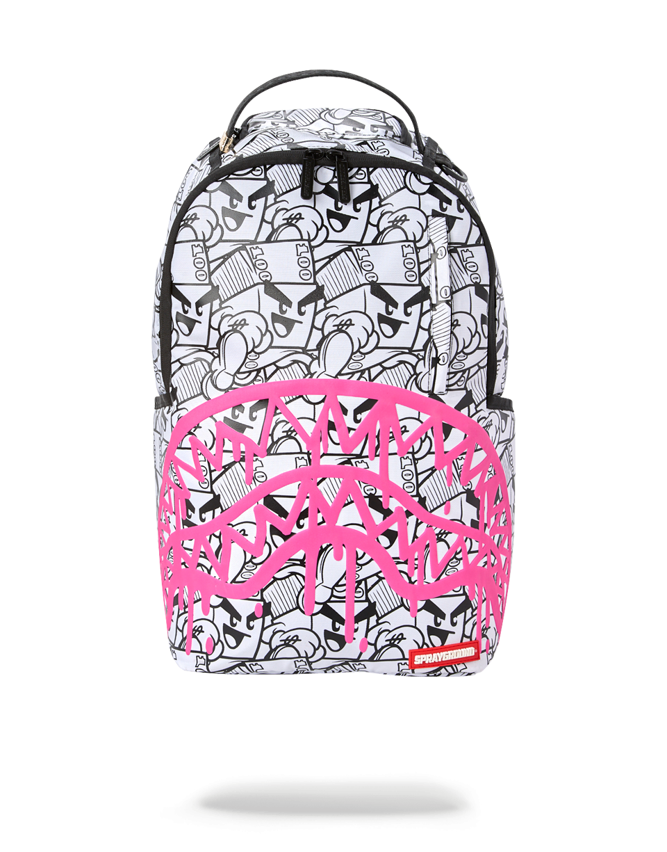 Sprayground backpack pink money Clearance