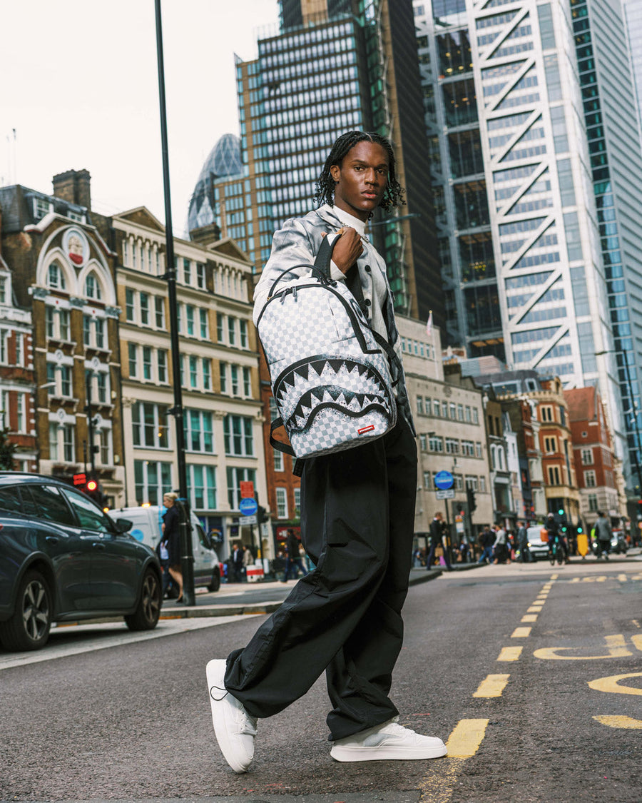 SPRAYGROUND® BACKPACK BLACK STENCIL SHARK BACKPACK