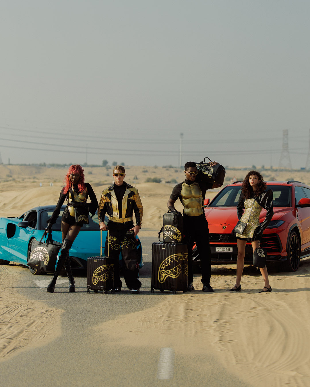 SPRAYGROUND® POUCHETTE THAT GOLD DRAP CROSSOVER CLUTCH