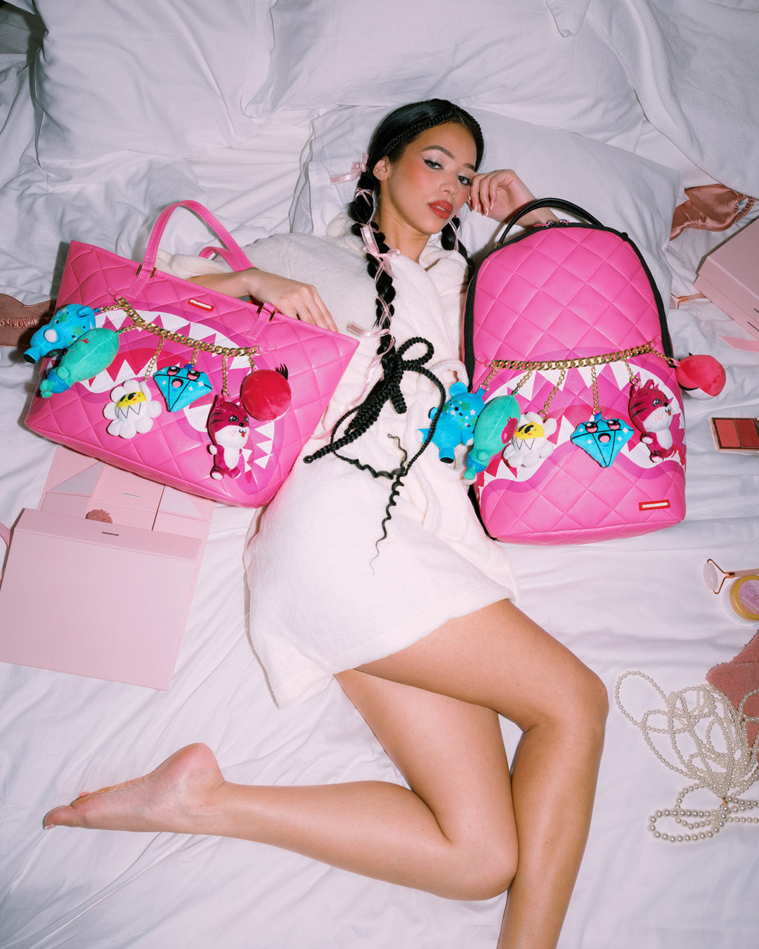 SPRAYGROUND® BACKPACK KAWAII DANGLES (PLUSH CHARMS) BACKPACK