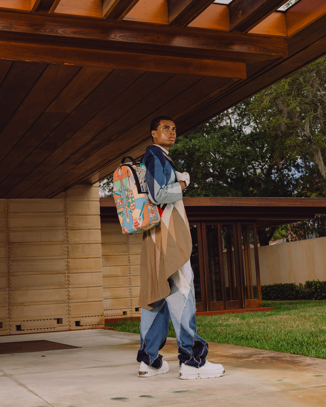 SPRAYGROUND® BACKPACK FRANK LLOYD WRIGHT MIDMODERN SWIRL BACKPACK