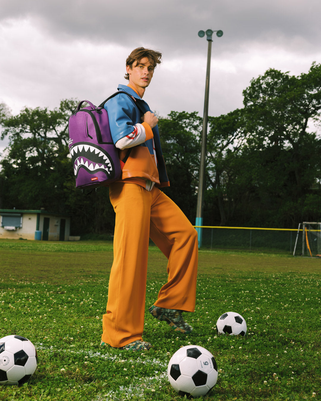 SPRAYGROUND® BACKPACK SHARK CENTRAL BUBBLY PURPLE BACKPACK