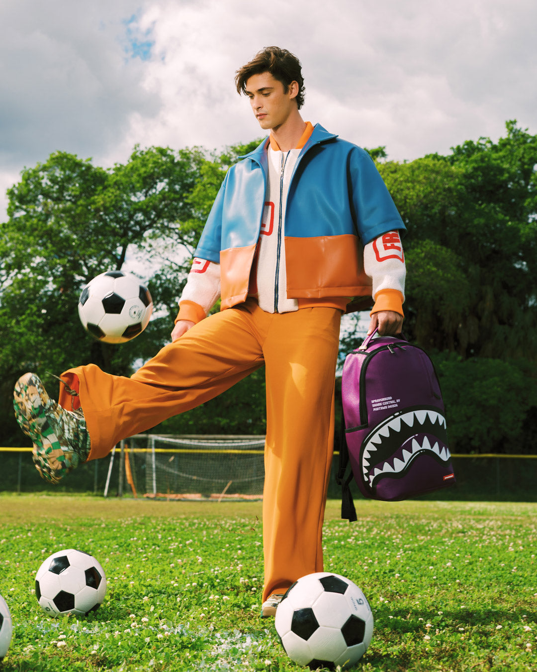 SPRAYGROUND® BACKPACK SHARK CENTRAL BUBBLY PURPLE BACKPACK