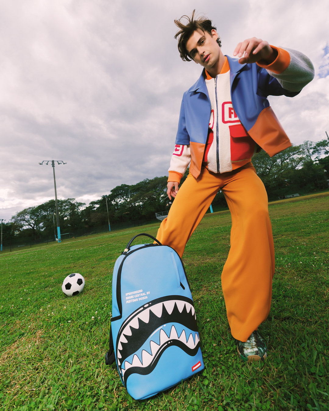 SPRAYGROUND® BACKPACK SHARK CENTRAL BUBBLY BLUE BACKPACK
