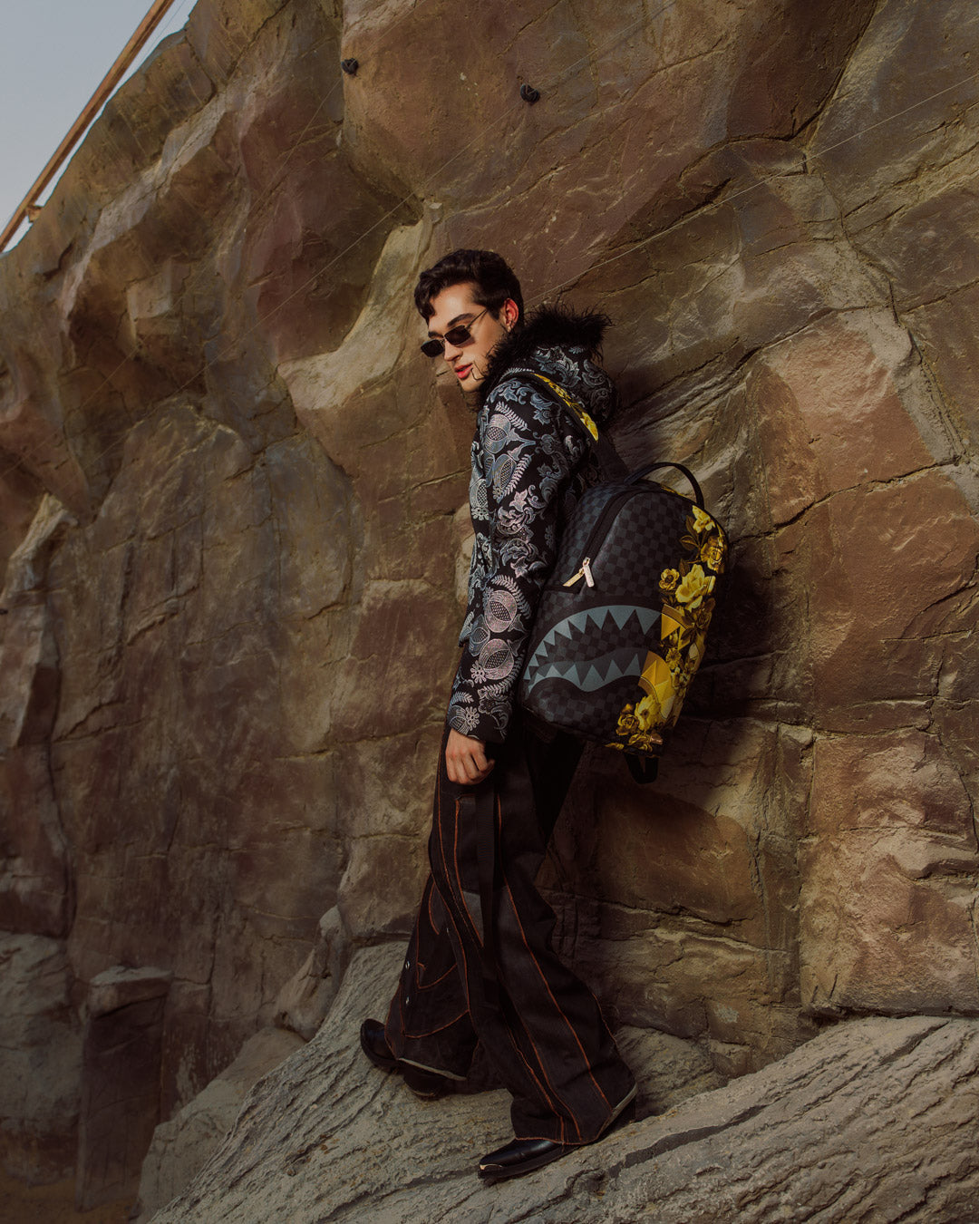 SPRAYGROUND® BACKPACK GOLD FLORAL REMIX BACKPACK