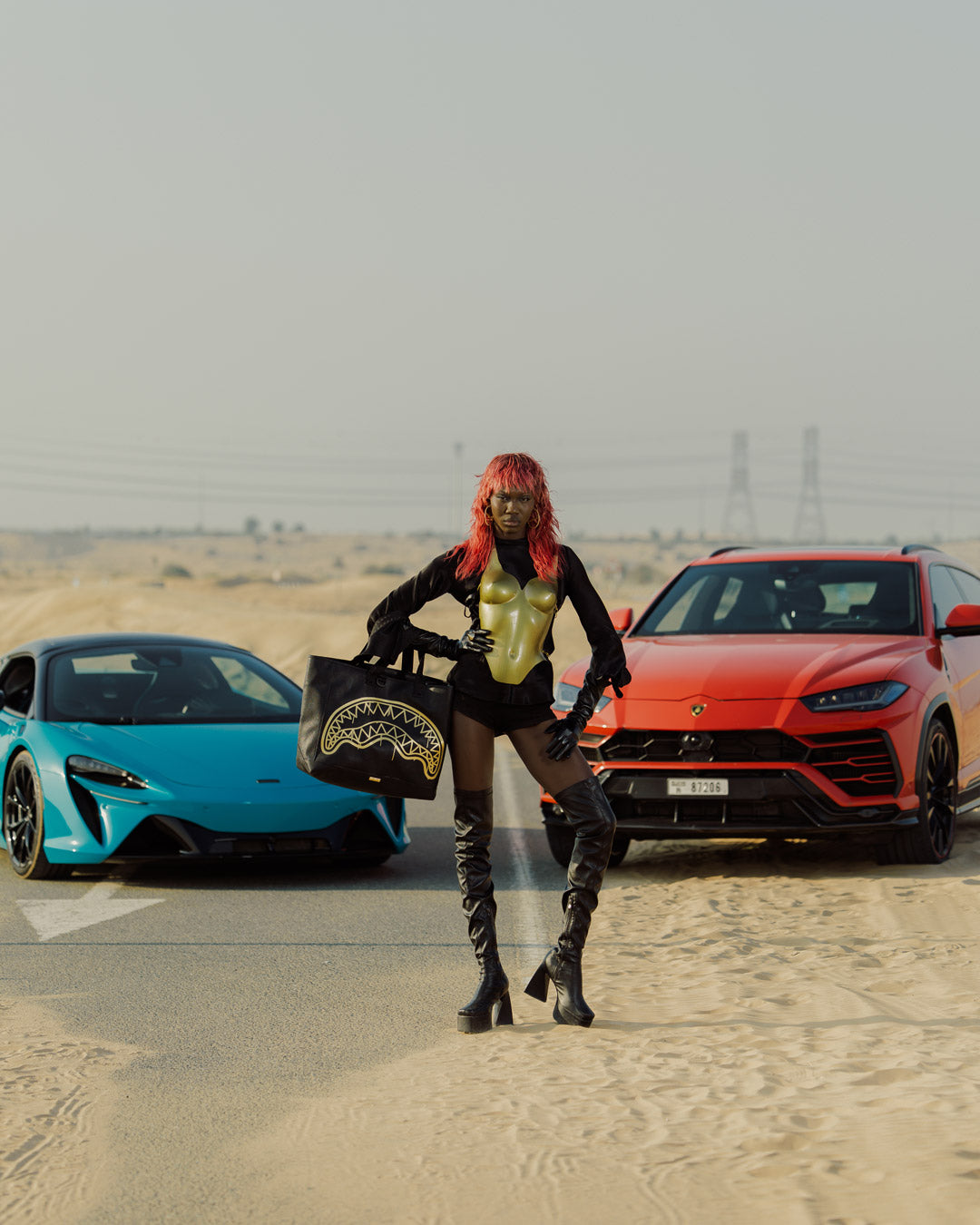 SPRAYGROUND® TOTE THAT GOLD DRAP BEACH TOTE