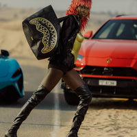 SPRAYGROUND® TOTE THAT GOLD DRAP BEACH TOTE