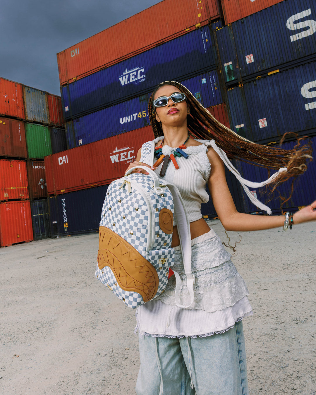 SPRAYGROUND® BACKPACK CREAM HENNY QUILT PUFF BACKPACK