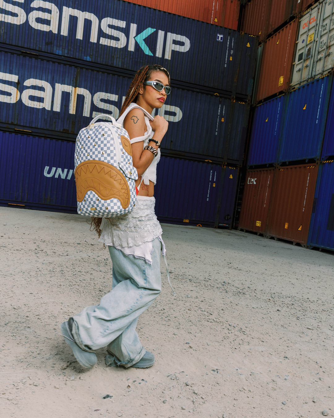 SPRAYGROUND® BACKPACK CREAM HENNY QUILT PUFF BACKPACK