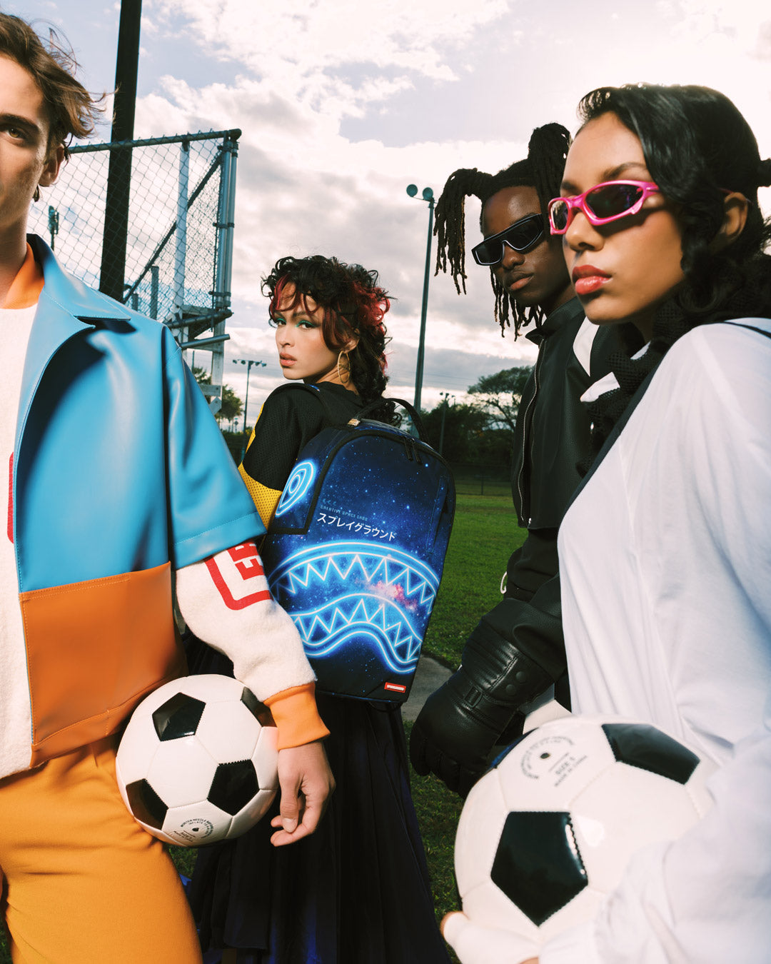 SPRAYGROUND® BACKPACK SHARK CENTRAL NEON NEBULA BACKPACK