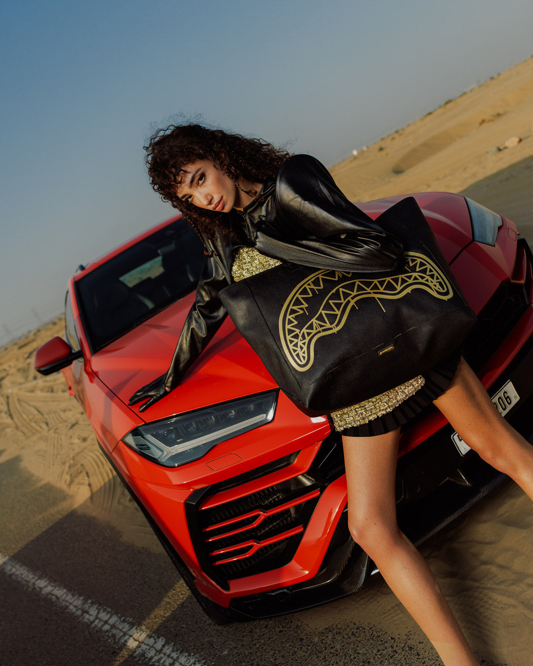 SPRAYGROUND® TOTE THAT GOLD DRAP BEACH TOTE