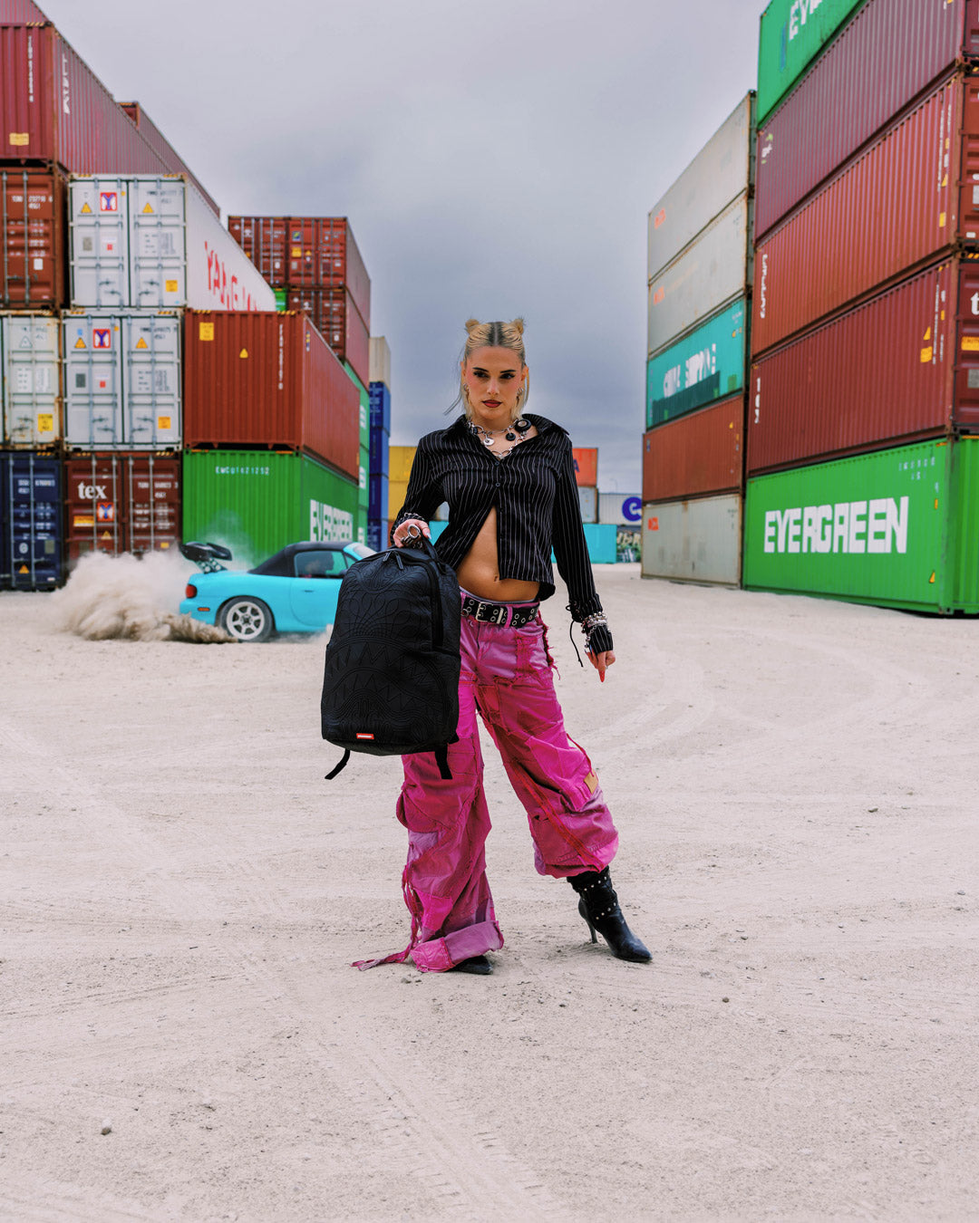 SPRAYGROUND® BACKPACK TONAL MONOGRAM EMBOSS SHARK BACKPACK