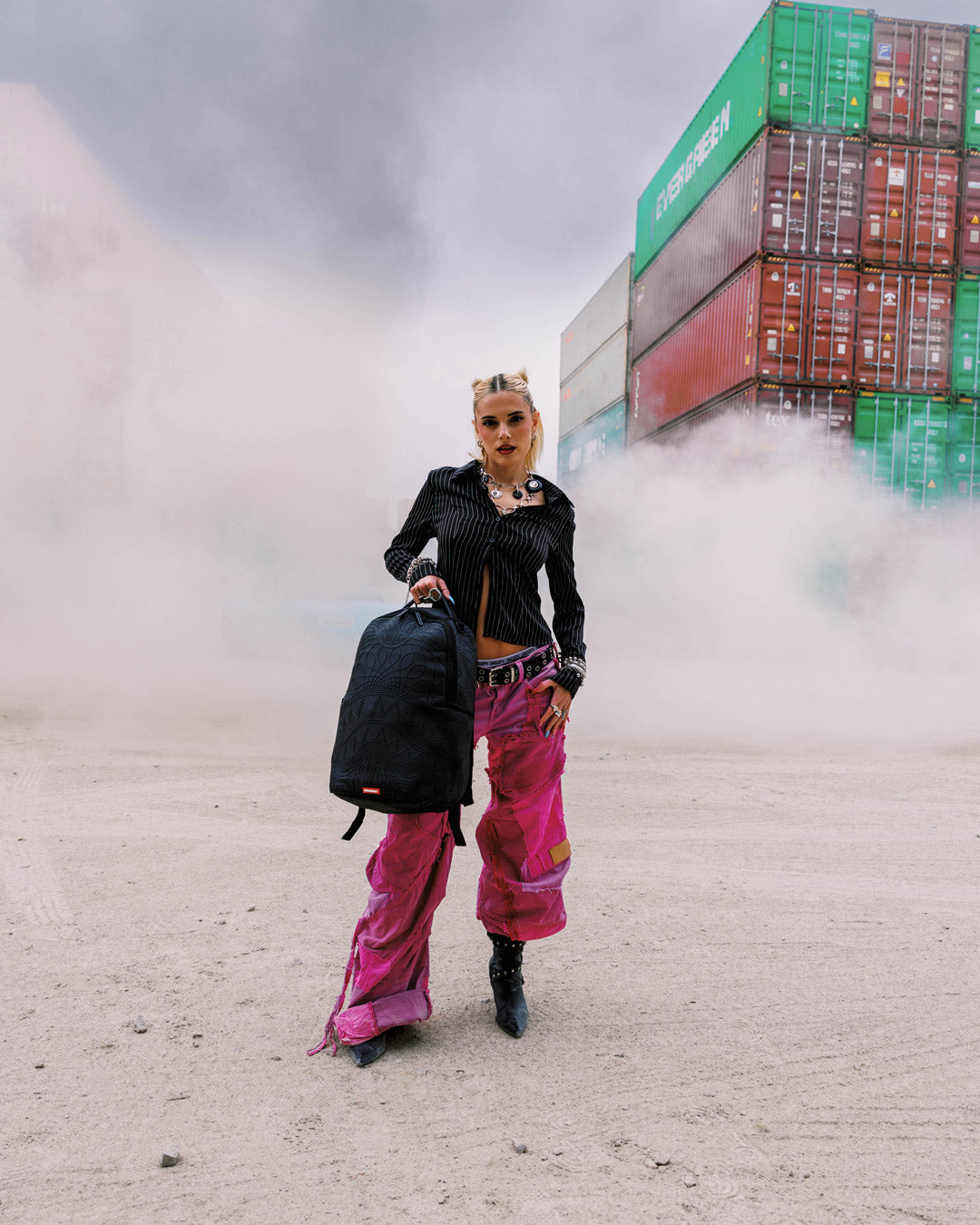 SPRAYGROUND® BACKPACK TONAL MONOGRAM EMBOSS SHARK BACKPACK