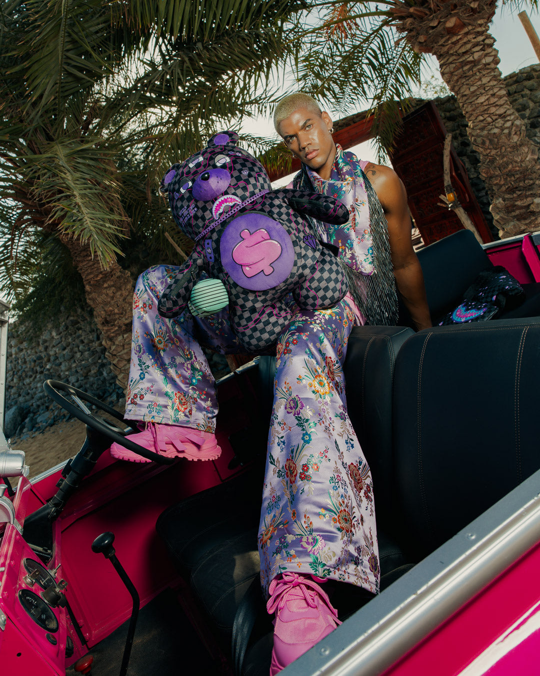 SPRAYGROUND® BACKPACK PURPLE SLIME TAKEOVER MONEYBEAR BACKPACK