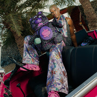 SPRAYGROUND® BACKPACK PURPLE SLIME TAKEOVER MONEYBEAR BACKPACK