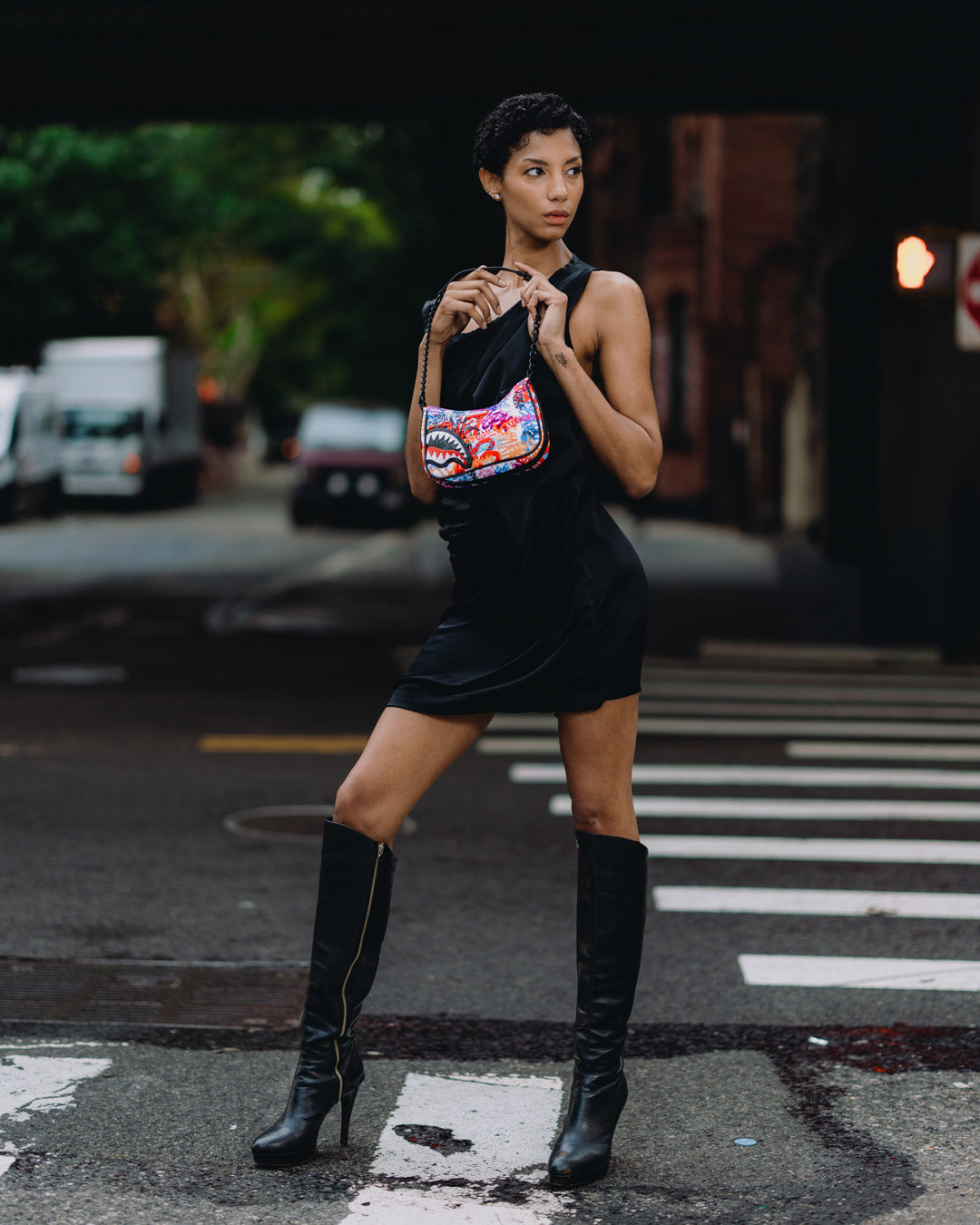 SPRAYGROUND® HANDBAG TAGGED UP PUFFER HANDBAG