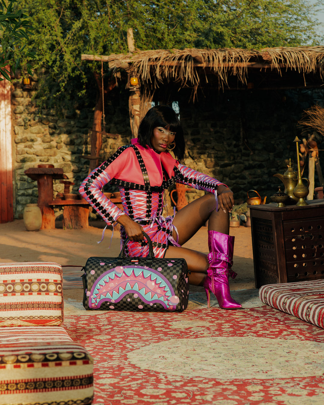 SPRAYGROUND® DUFFLE PURPLE SLIME TAKEOVER DUFFLE