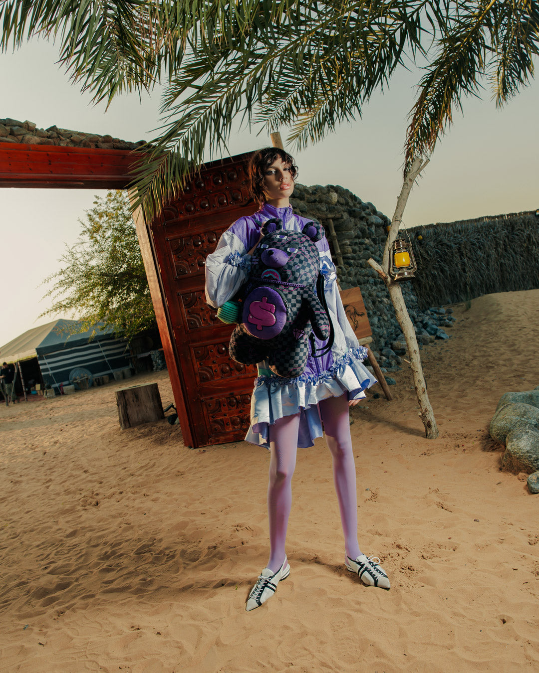 SPRAYGROUND® BACKPACK PURPLE SLIME TAKEOVER MONEYBEAR BACKPACK